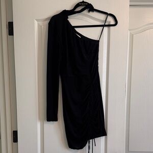 Hello Molly Black One-Shoulder Dress